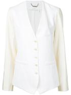 Chloé Waistcoat Style Collarless Blazer - White