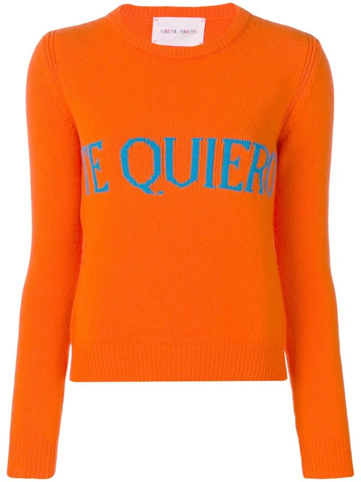 Alberta Ferretti Te Quiero Sweater - Orange