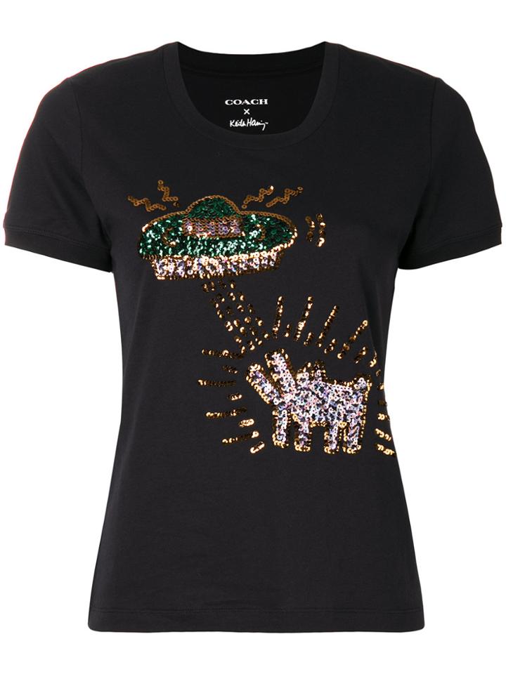 Coach Sequinned T-shirt - Black