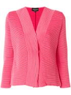 Emporio Armani Ribbed Cardigan - Pink & Purple