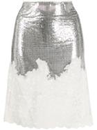 Paco Rabanne Sequin Fitted Skirt - Silver