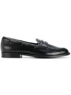 Giuseppe Zanotti Design Micro-stud Trim Penny Loafer - Black