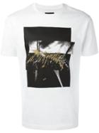 Les Hommes Squares Print T-shirt, Men's, Size: Small, White, Cotton