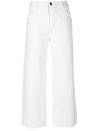 Lost & Found Rooms Wide-legged Cropped Trousers - White