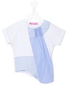 Valmax Kids - Lace Collar Printed T-shirt - Kids - Cotton/elastodiene/polyamide - 10 Yrs, White