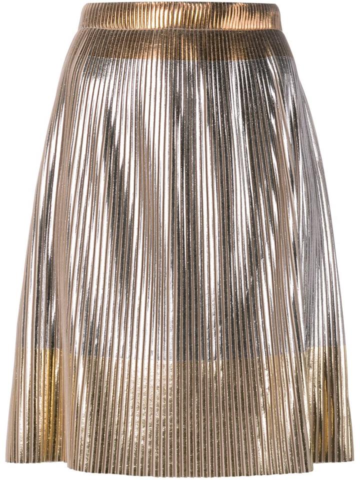 Golden Goose Deluxe Brand Plissé Pleated Skirt, Women's, Size: Large, Grey, Polyester