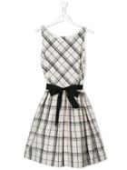 Ralph Lauren Kids Teen Check Sleeveless Dress - White