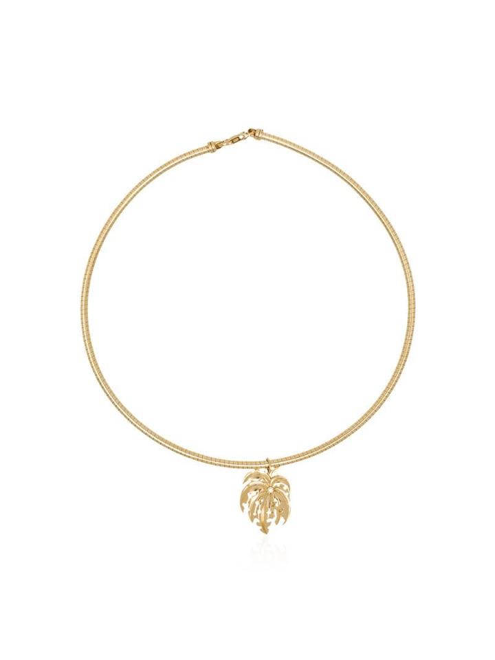 Yvonne Léon 18k Gold Palm Tree Necklace - Metallic