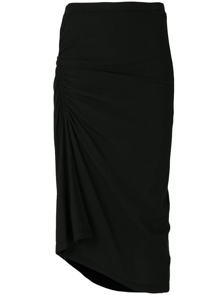 James Perse Spiral Gathered Skirt - Black
