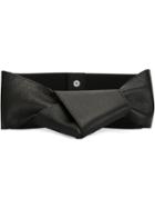 Erika Cavallini Knot Detail Belt, Women's, Size: S, Black, Leather/nylon