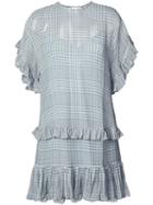 Zimmermann - Ruffled Trim Dress - Women - Silk - 1, Blue, Silk