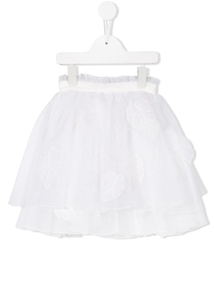 Mi Mi Sol Appliqué And Lace Skirt, Girl's, Size: 8 Yrs, White