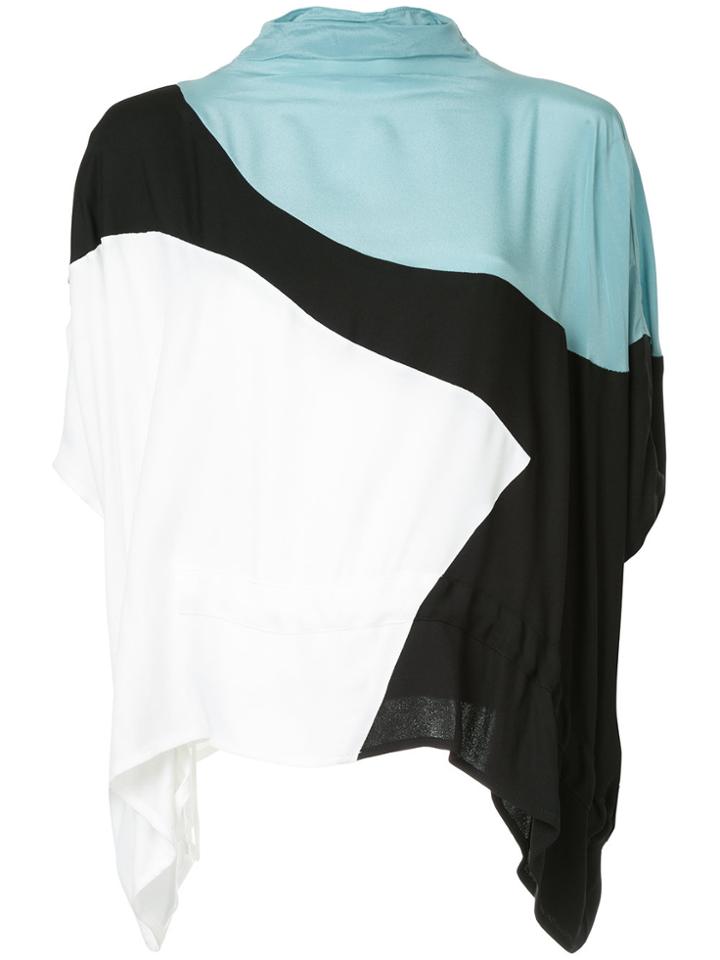 Taylor Block Colour Blouse - White