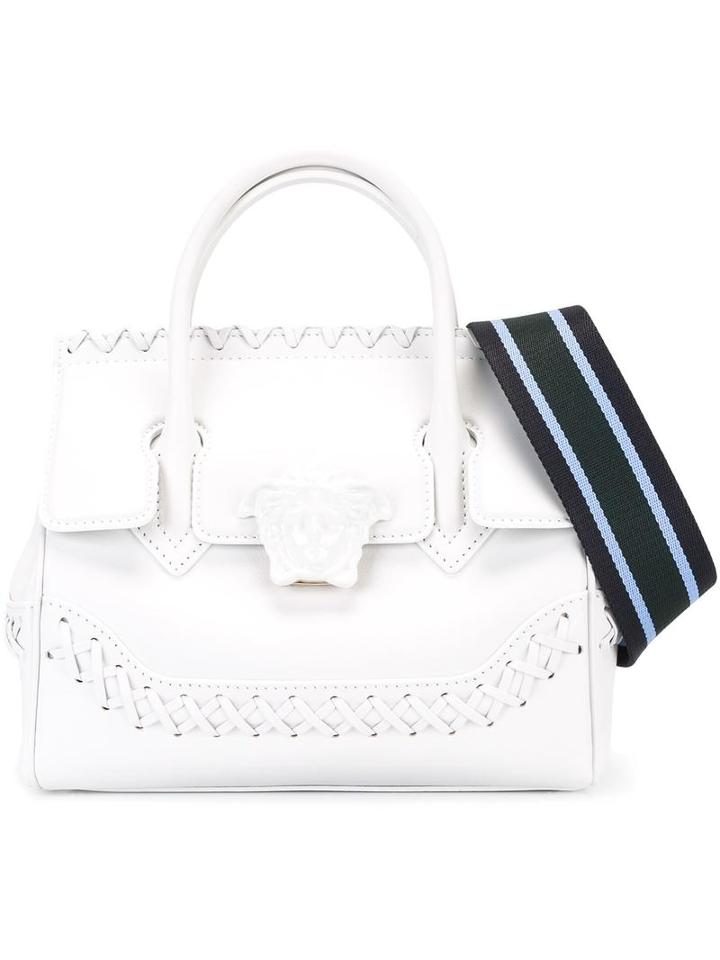 Versace 'palazzo Empire' Tote, Women's, White, Calf Leather