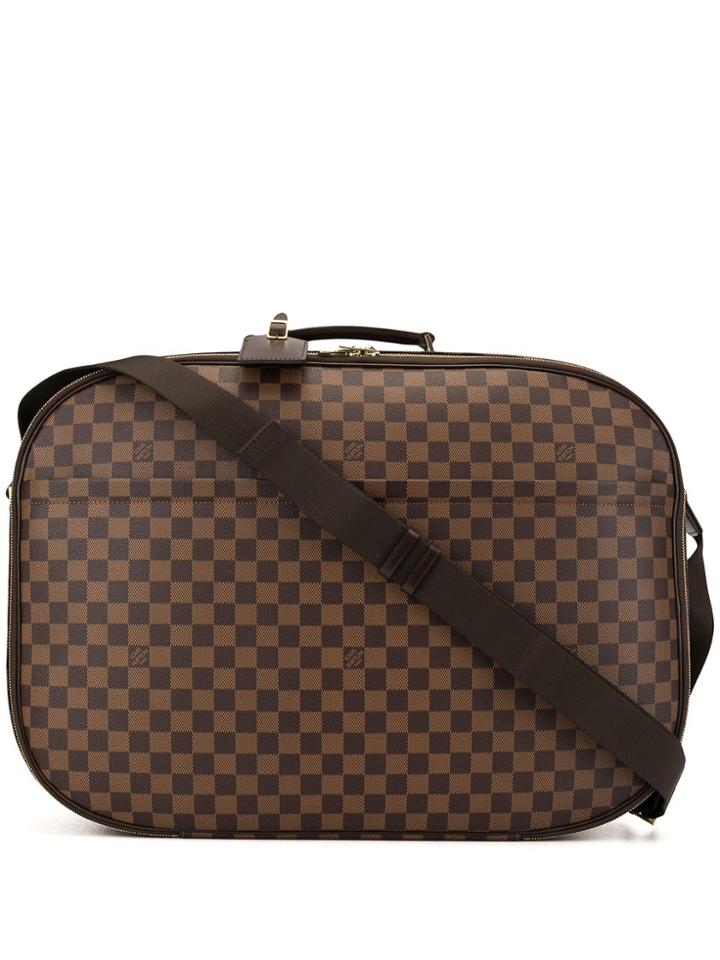 Louis Vuitton Pre-owned Grid Pattern Travel Bag - Brown