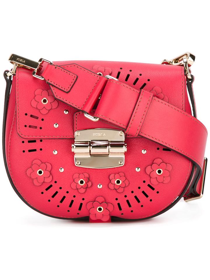 Furla - Floral Crossbody Bag - Women - Leather/nylon/polyurethane - One Size, Women's, Red, Leather/nylon/polyurethane