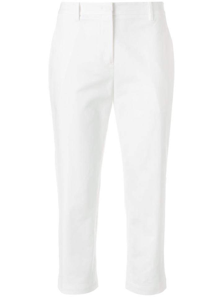 Jil Sander Cropped Trousers - White