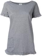 Twin-set Ruffled Shortsveeles T-shirt, Women's, Size: Xs, Blue, Cotton