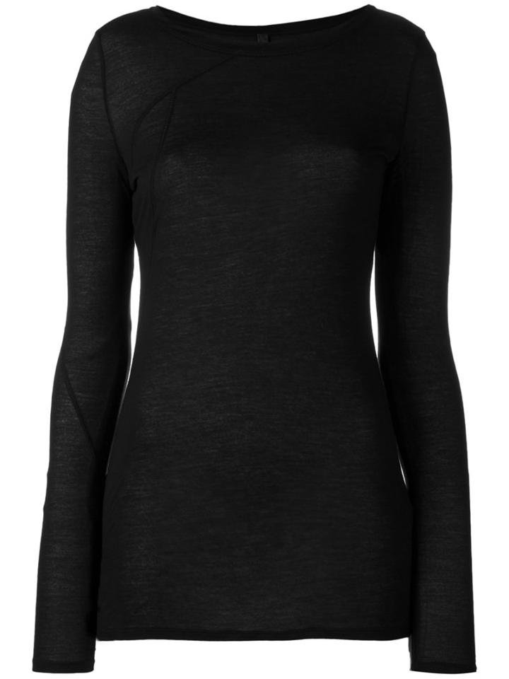 Barbara I Gongini - Longsleeve T-shirt - Women - Silk/modal - 40, Black, Silk/modal