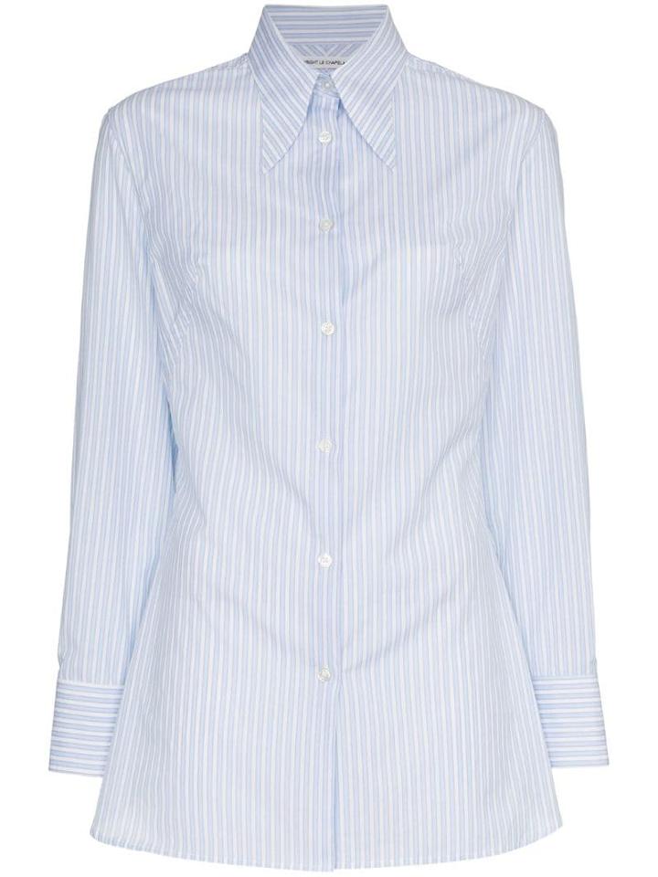 Wright Le Chapelain Pinstripe Shirt - Blue