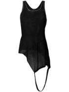Ann Demeulemeester Blanche Asymmetric Tank Top - Black