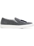 Joshua Sanders Initial Patch Slip-on Sneakers