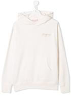 Bonpoint Teen Classic Logo Hoodie - White