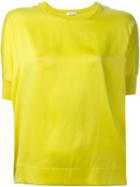 P.a.r.o.s.h. Shortsleeved Loose Top, Women's, Size: L, Yellow/orange, Silk/spandex/elastane