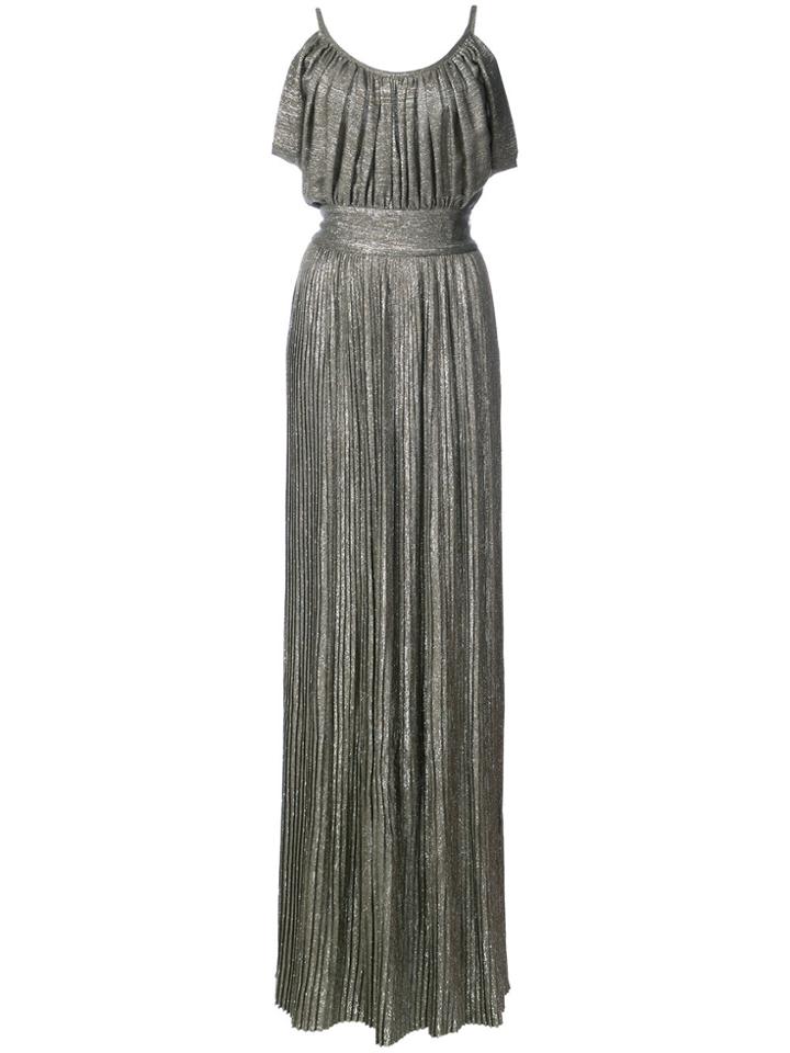 Derek Lam 10 Crosby Pleated Maxi Dress - Yellow & Orange