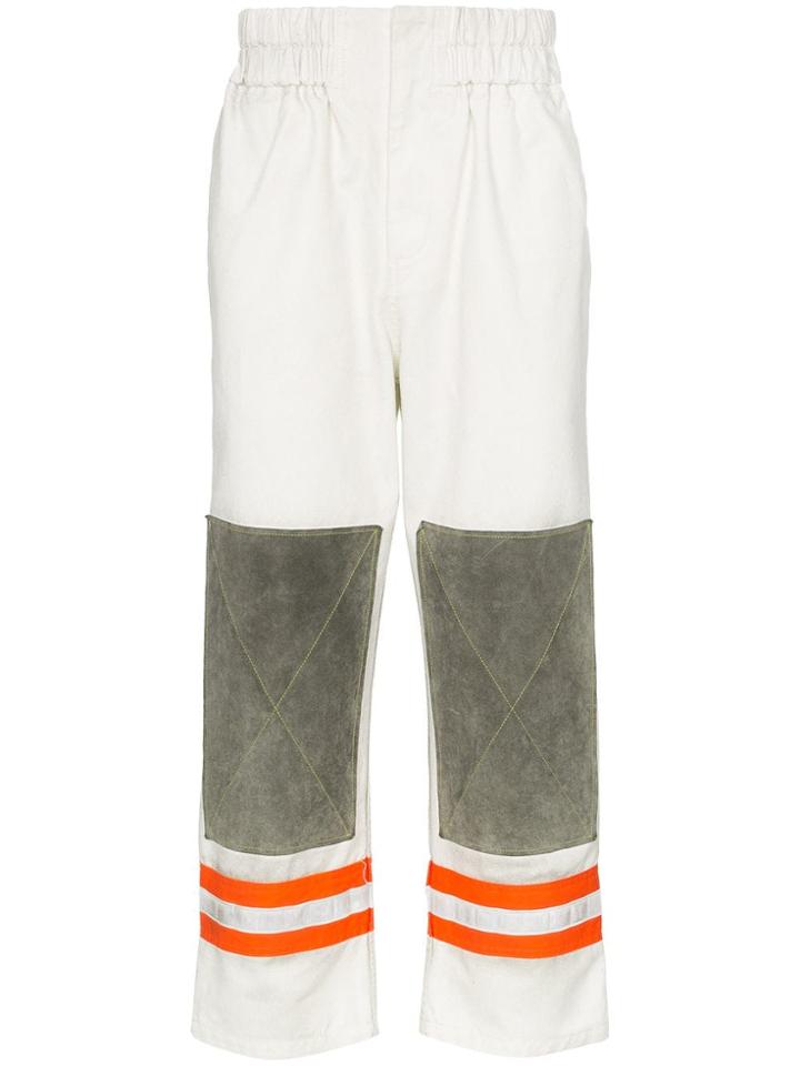 Calvin Klein 205w39nyc Striped Hem Trousers - White
