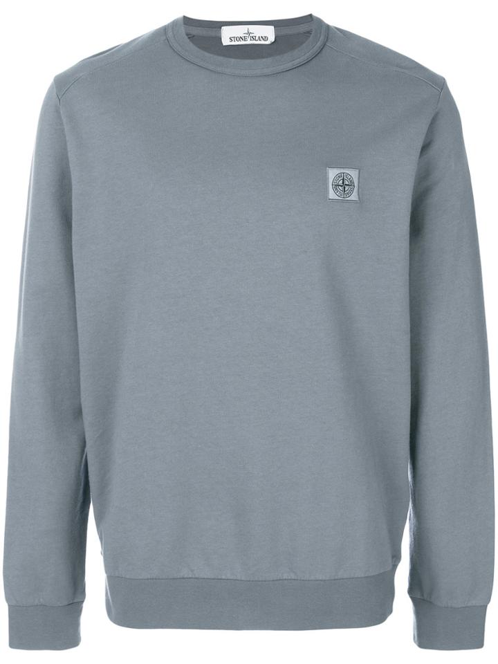 Stone Island Logo Patch Sweatshirt - Grey