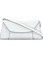 Valextra Strap Clutch Bag, Women's, White, Leather