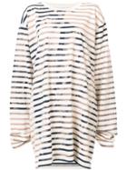 Faith Connexion Striped Sweatshirt Dress - Blue