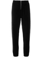 Juicy Couture Swarovski Embellished Velour Jogger Pants - Black