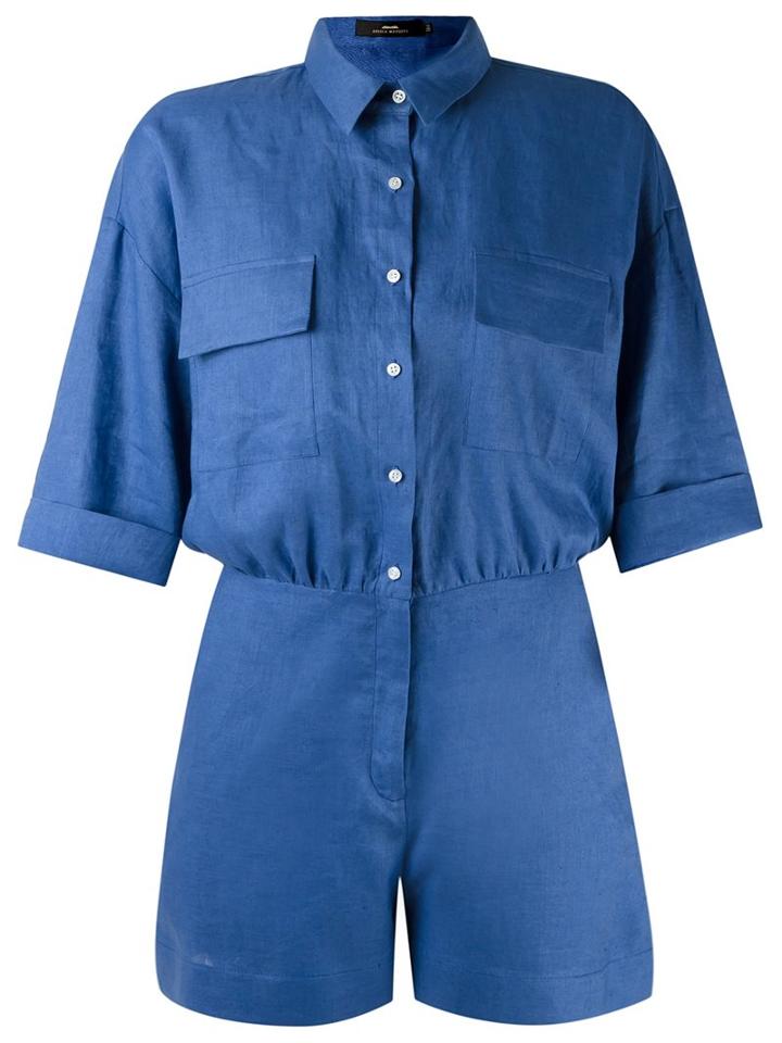 Andrea Marques Linen Playsuit