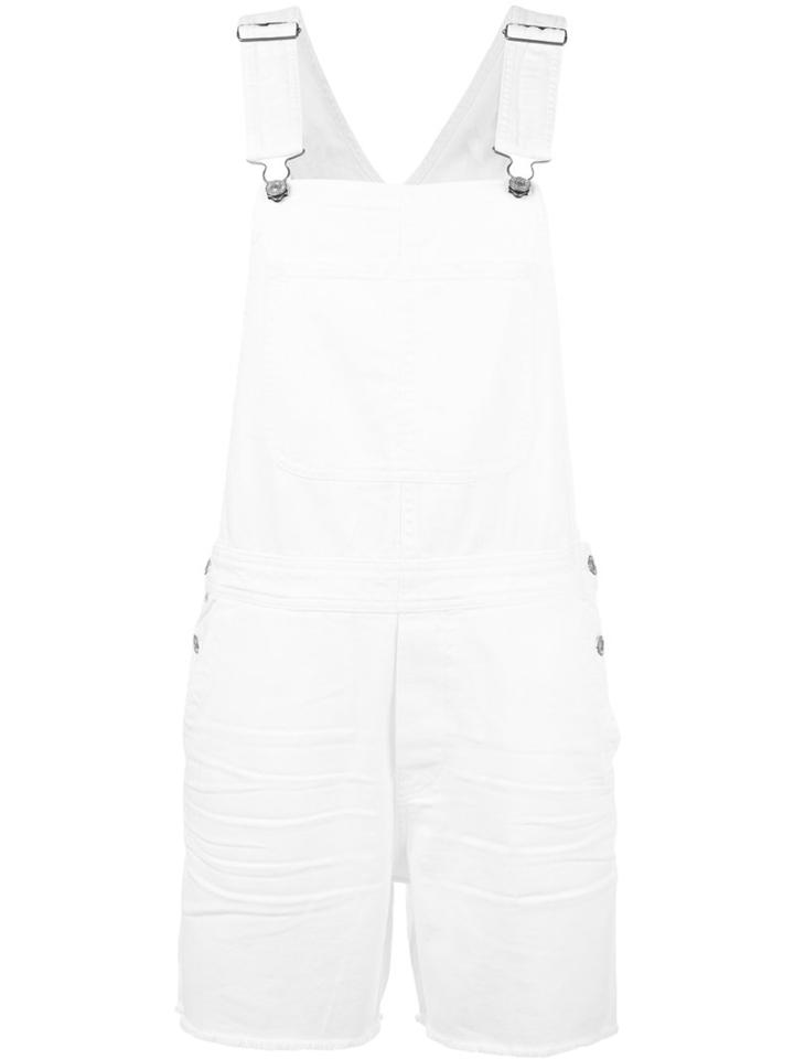 Citizens Of Humanity Distressed Dungarees, Women's, Size: Medium, White, Cotton