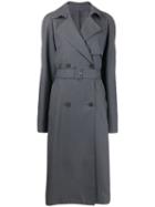 Rokh Double Breasted Trench Coat - Grey