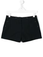 Burberry Kids Button Appliqué Shorts, Girl's, Size: 14 Yrs, Blue