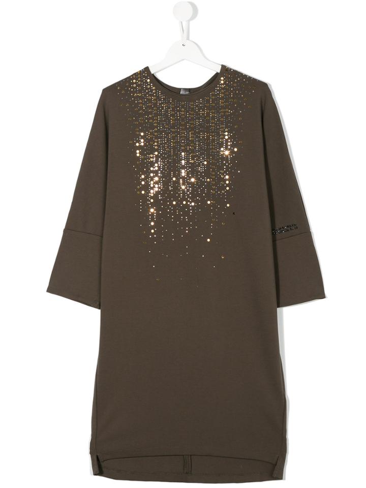 Diesel Kids Embellished Dress - Green