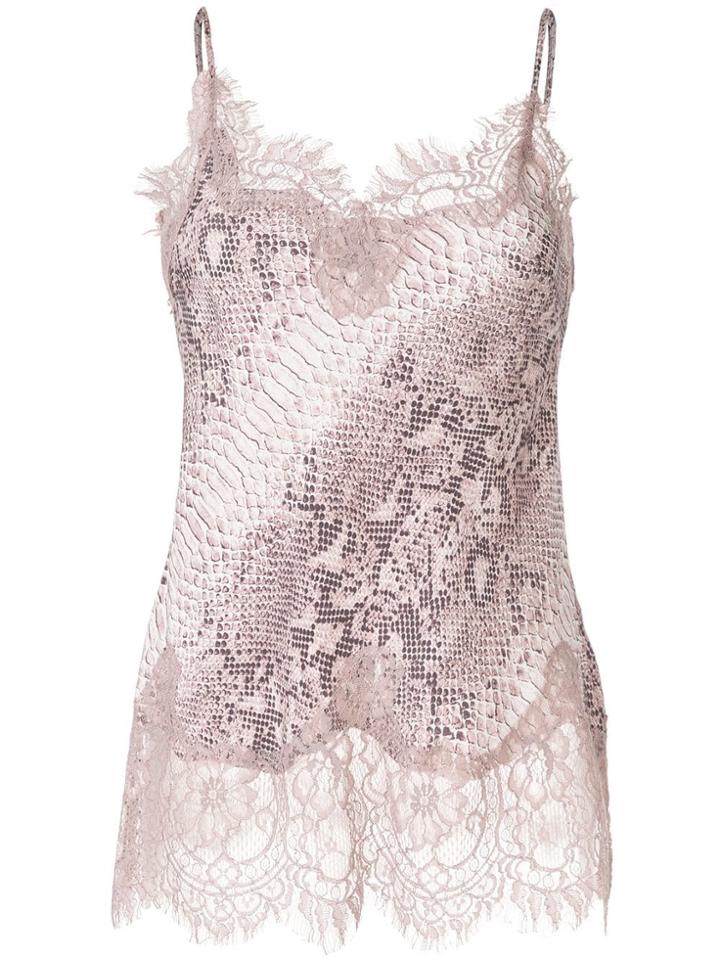 Gold Hawk Python Print Camisole Vest - Pink