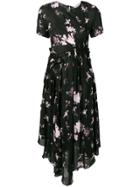 Preen Line Wild Flower Print Dress - Black
