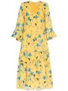 Borgo De Nor Iris Floral Print Dress - Yellow & Orange