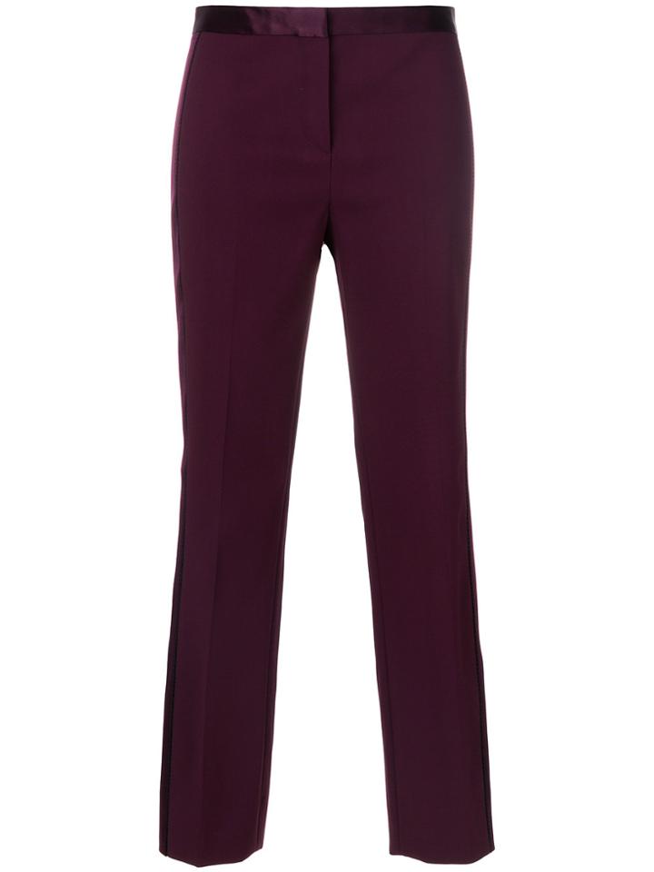 Versace Side Stripe Tailored Trousers - Pink & Purple