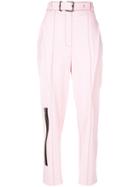 Versace Side Stripe Tailored Trousers - Pink & Purple