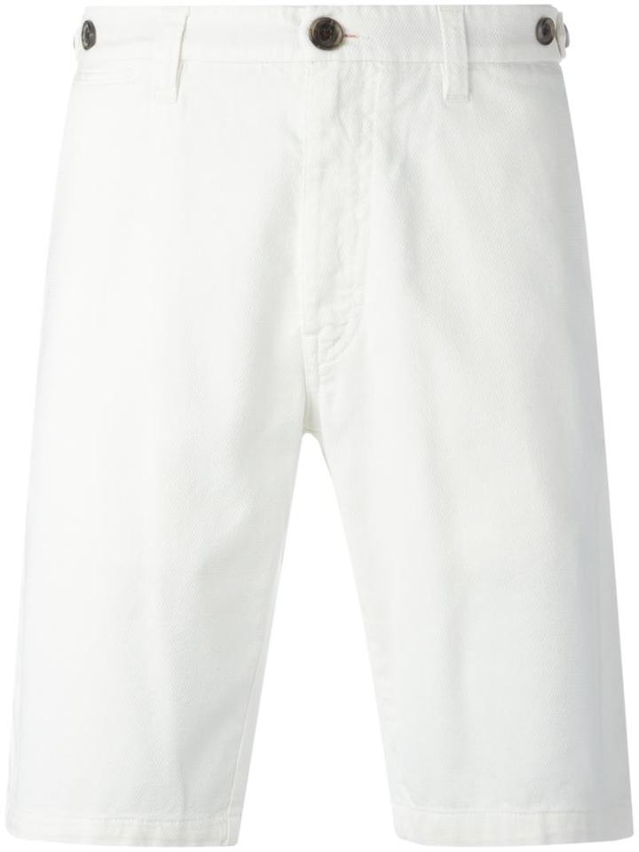 Eleventy Deck Shorts, Men's, Size: 36, White, Elastodiene/cotton