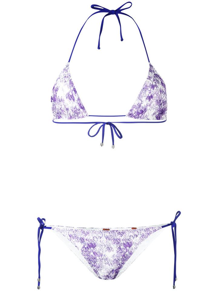 Missoni Tie Dye Lace Bikini, Women's, Size: 40, Pink/purple, Nylon/rayon/spandex/elastane