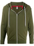 Moschino Side Panelled Zipped Hoodie - Green