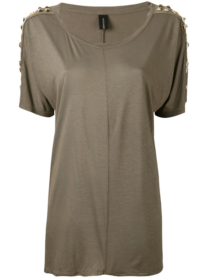 Alexandre Vauthier Eyelets & Studs T-shirt - Nude & Neutrals