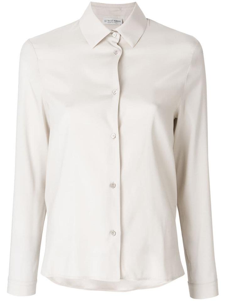 Le Tricot Perugia Plain Shirt - Neutrals