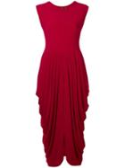 Norma Kamali Waterfall Dress - Red